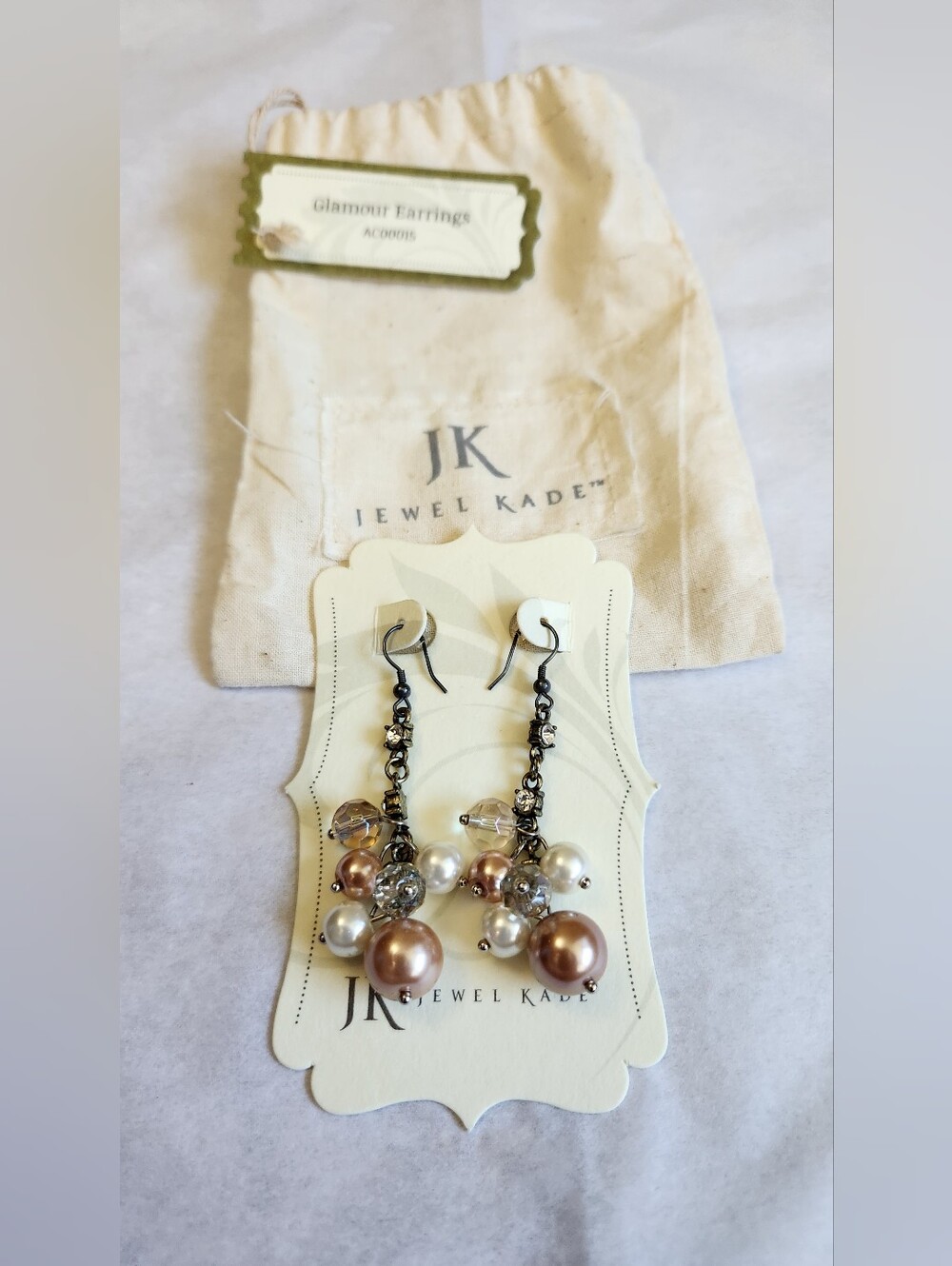 Jewel Kade Pearl/ Glass Drop Earrings